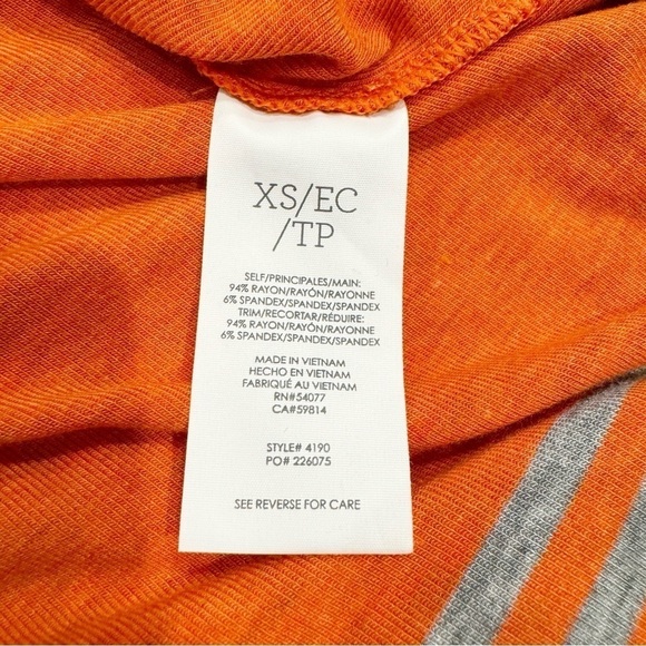 Cabi | Hangout Tee Oversized Orange Gray Size XS - Picture 7 of 8